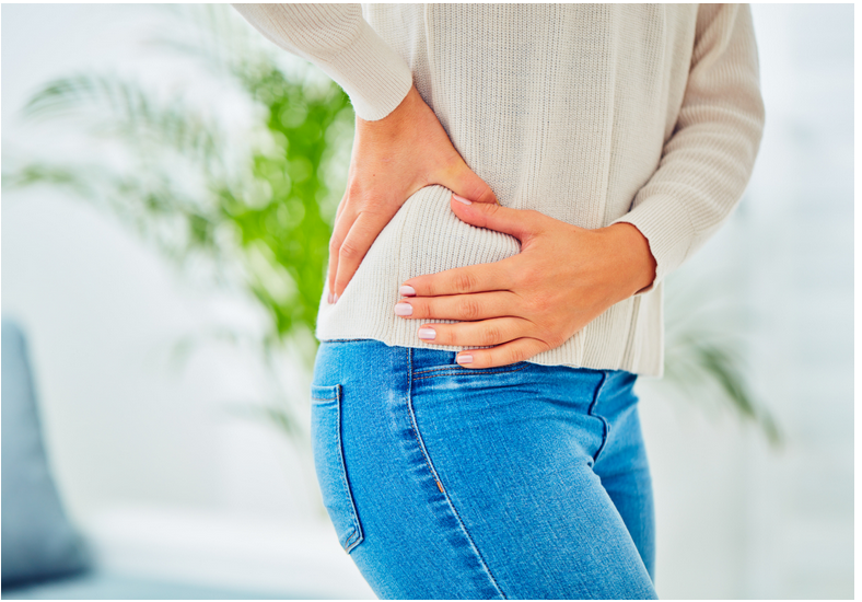 a person suffering from hip pain