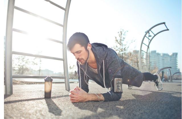 man stretching before a work out