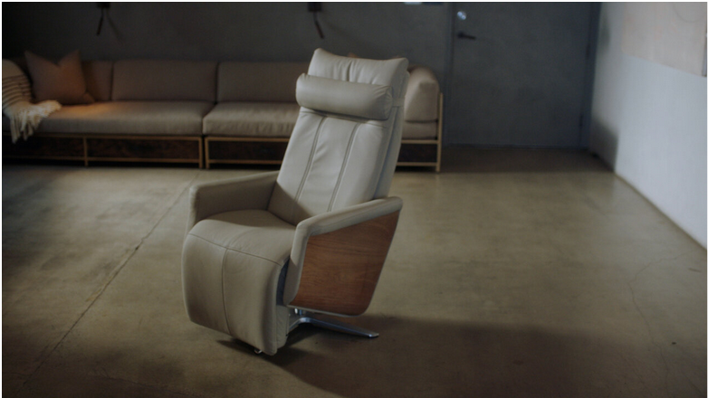 photo of a leather reclining chair