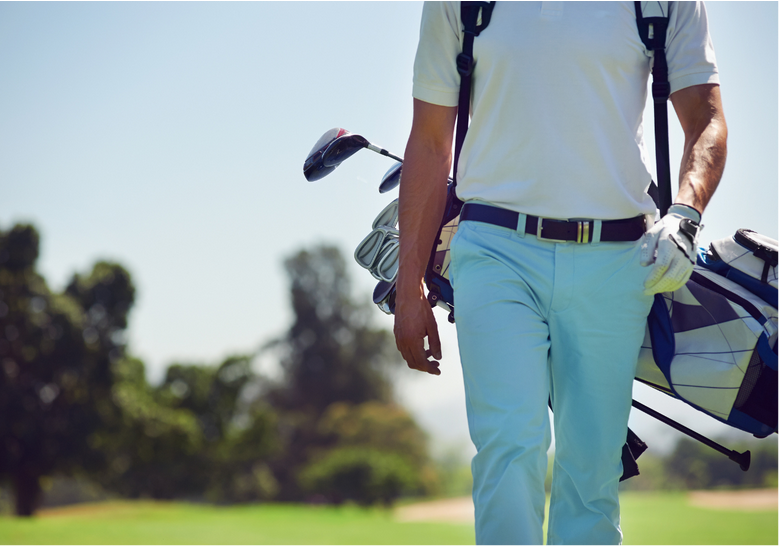 photo of a man golfing
