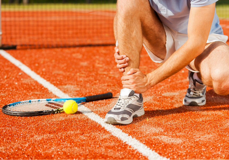 photo of someone playing tennis