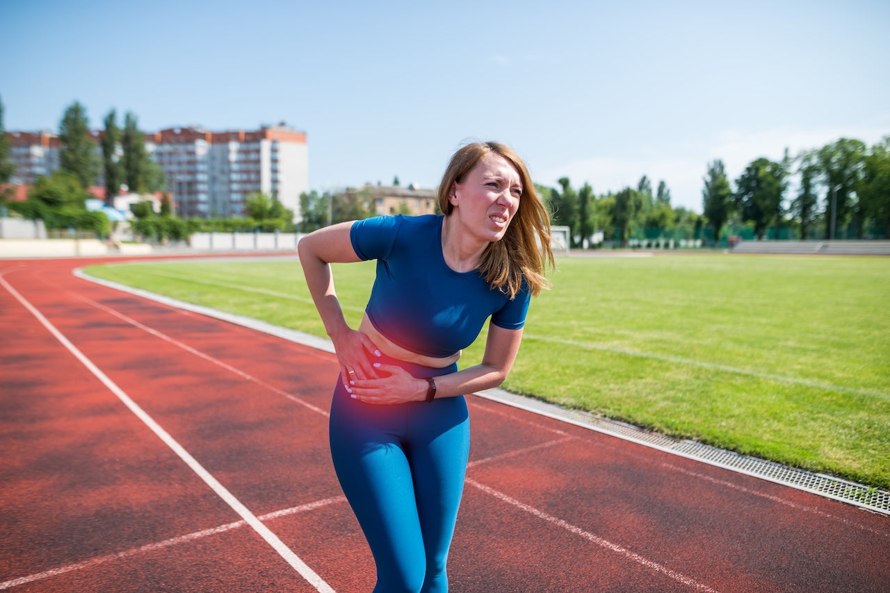woman with hip pain after running