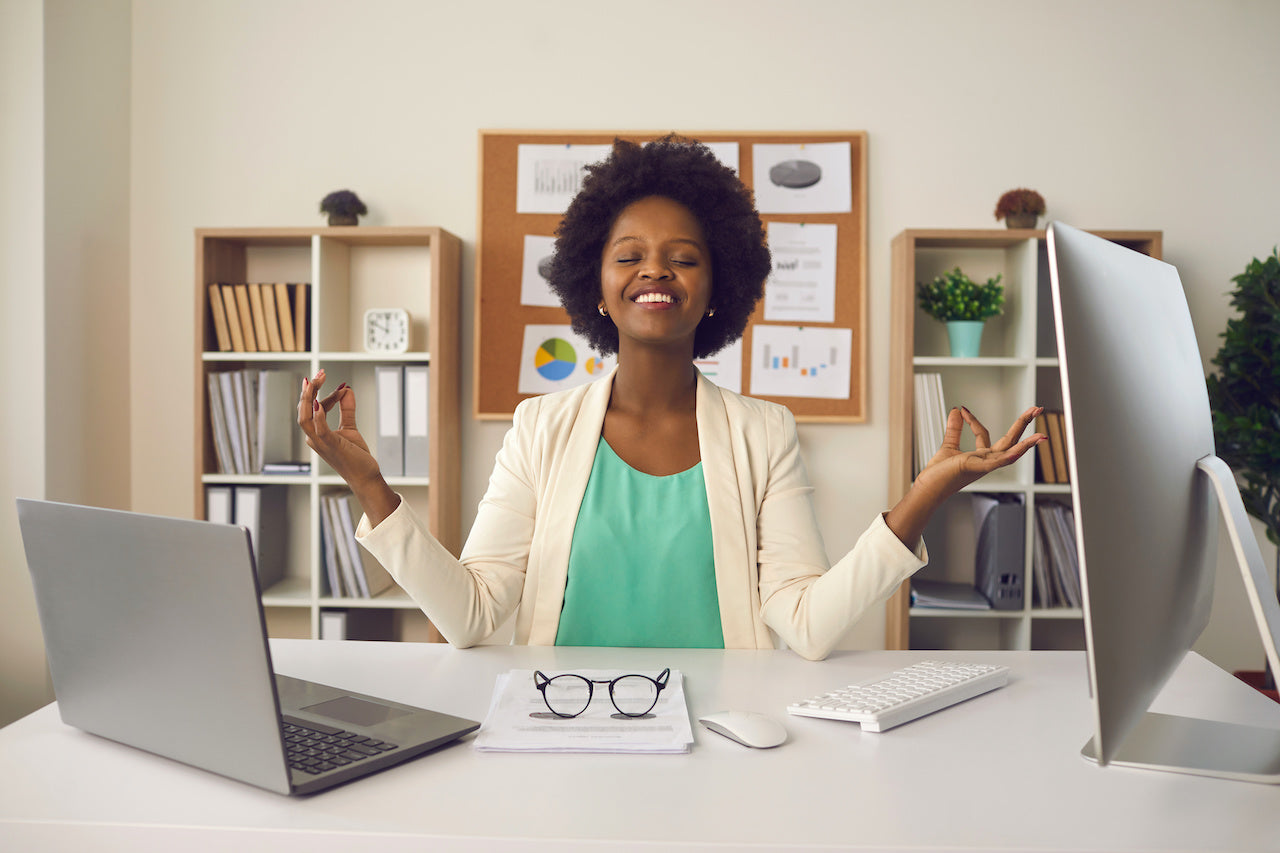 woman doing self care for business owners