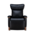 black upholstered Svago motion mastery zero gravity lounge chair front
