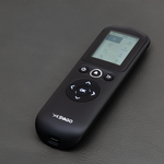 black remote control with a digital display and multiple buttons for motion mastery zero gravity recliner