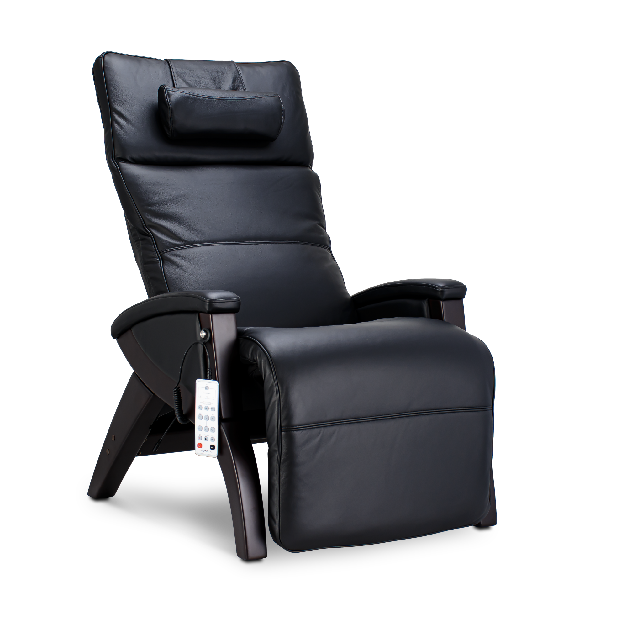 black Svago newton zero gravity lounge chair front angle