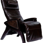 mahogany Svago zero gravity chair front angle