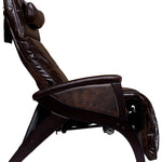 mahogany Svago zero gravity chair side view