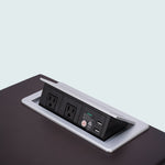 close up of Svago zero gravity side table USB charging station