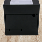 back view of black Svago zero gravity side table