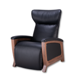 Black Svago motion mastery zero gravity lounge chair front angle