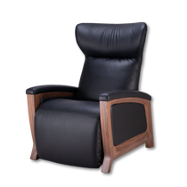 Black Svago motion mastery zero gravity lounge chair front angle