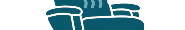 Symbol of a recliner featuring built-in warmth mechanisms