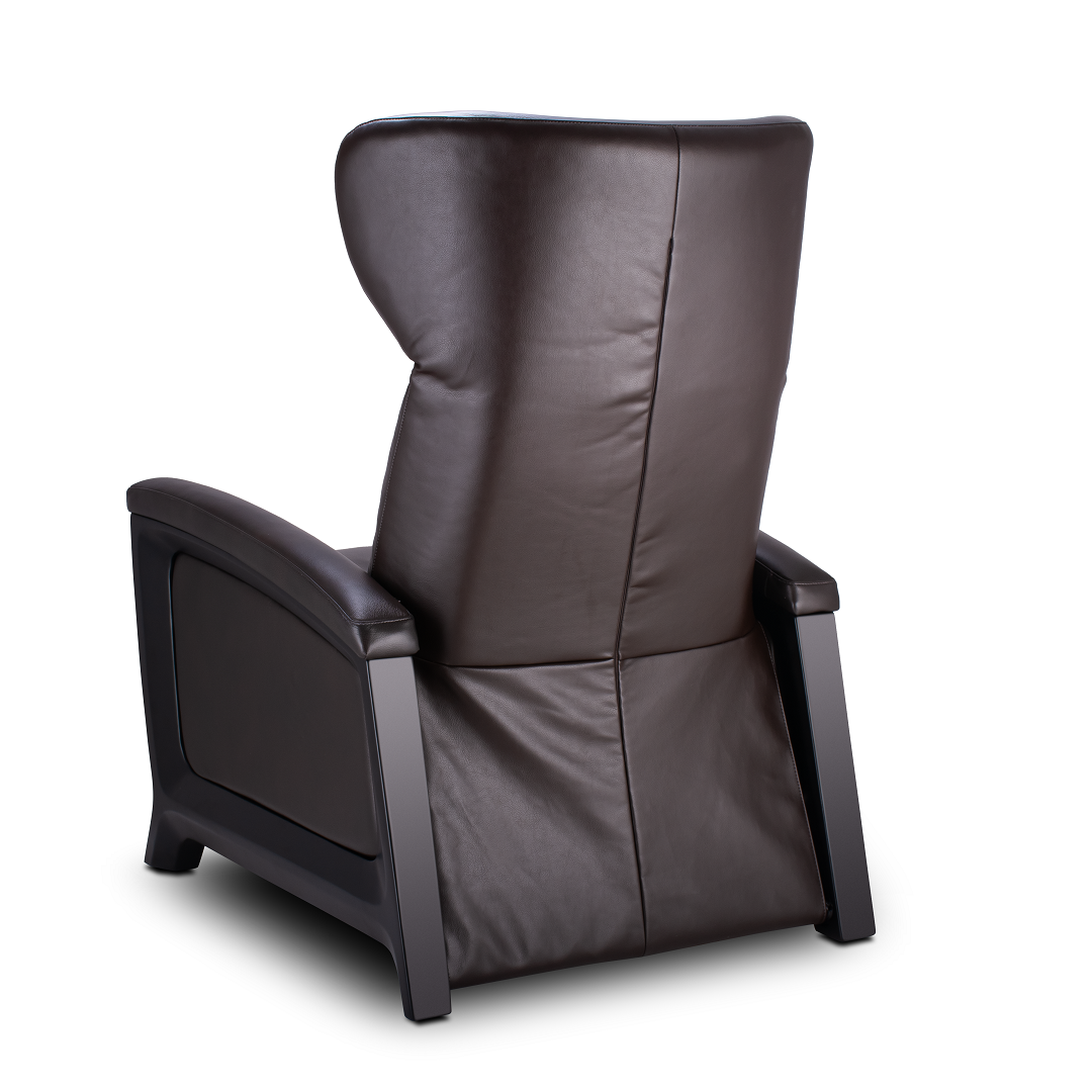 brown Svago motion mastery zero gravity lounge chair back view