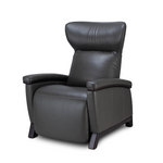 gray upholstered Svago motion mastery zero gravity lounge chair front angle