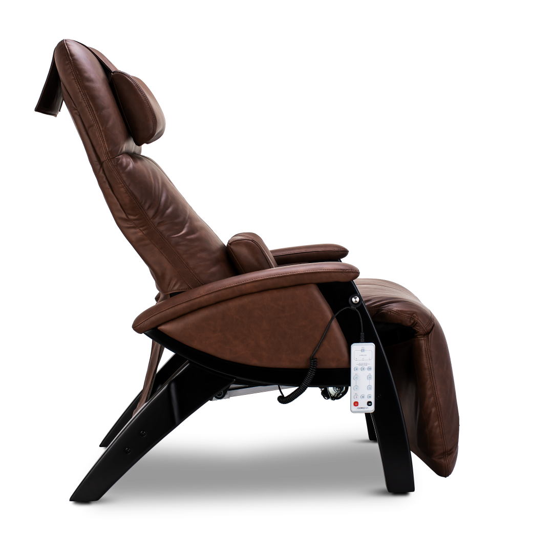 cognac svago ZGR zero gravity recliner side view