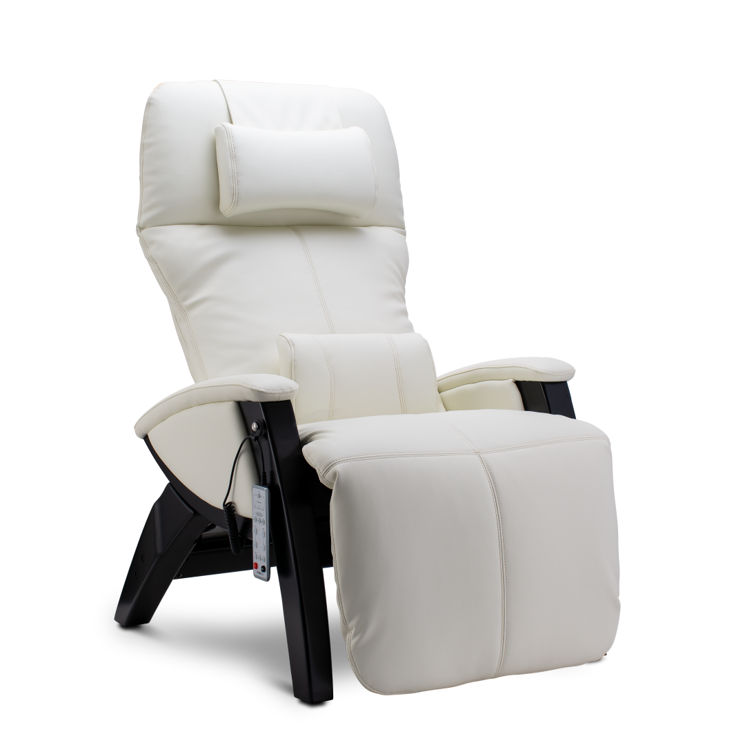 snowfall white svago ZGR zero gravity recliner front view