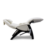 snowfall white svago ZGR zero gravity recliner in reclined position