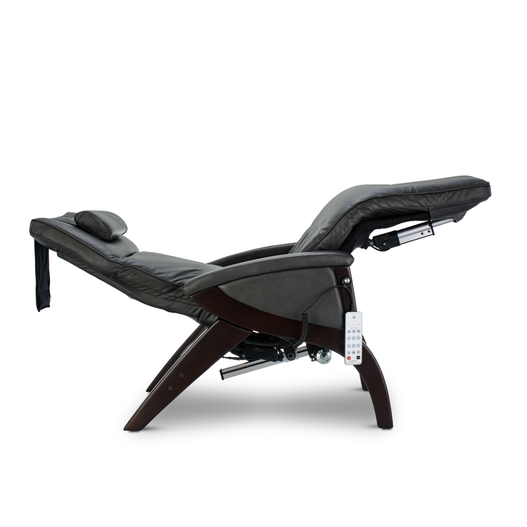 gray Svago zero gravity chair reclined in zero gravity position