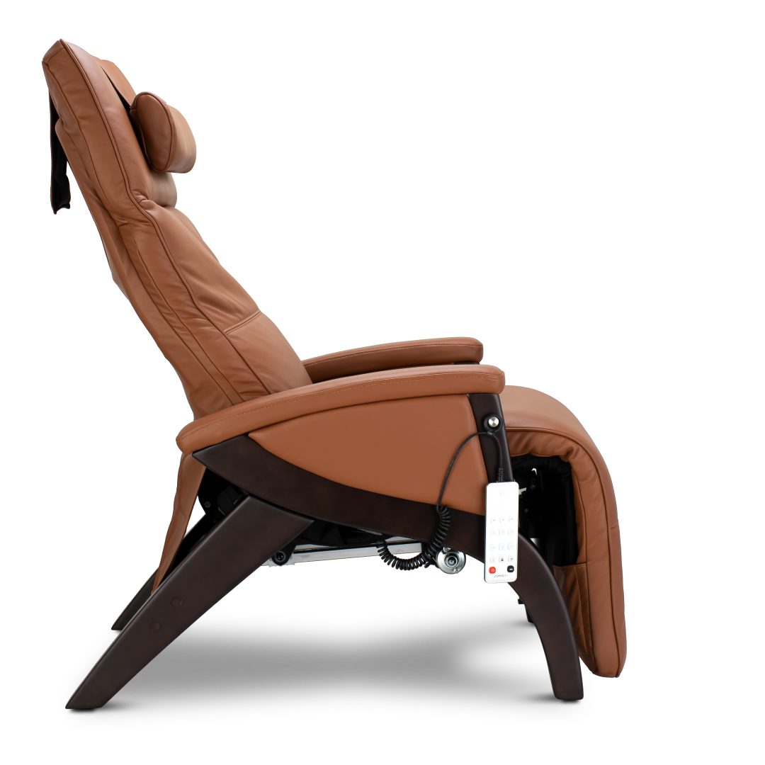 tan Svago zero gravity chair side view